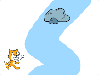 小学生必見！スクラッチの簡単なプログラム！理科の授業「川と石」