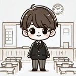 学級の前に立った生徒を認める