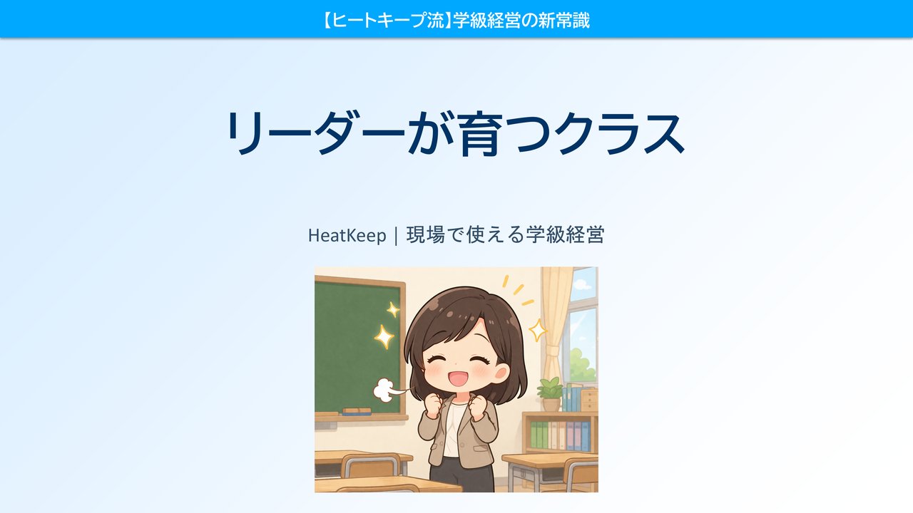 子どもが自分からリーダーになるクラスの作り方