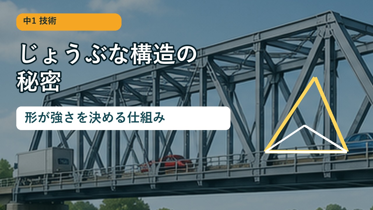 じょうぶな構造の秘密！形が強さを決める仕組みを中学1年生向けにわかりやすく解説