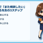 個人面談で「また相談したい」と思われる先生の3ステップ