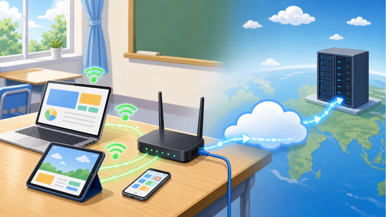 端末とサーバがつながるネットワーク