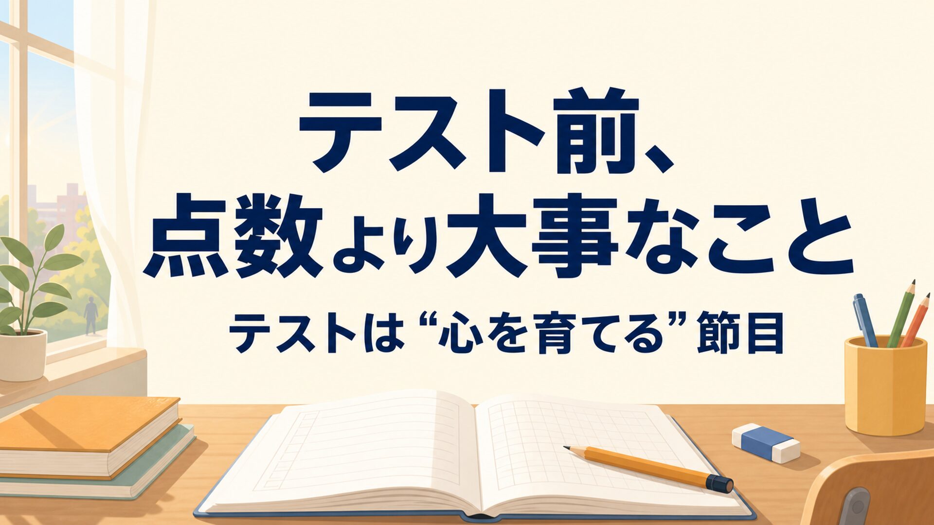 テスト前、点数より大事なこと｜子どもの心を育てる3つの関わり