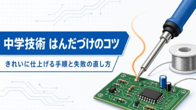 中学技術【はんだづけのコツ】きれいに仕上げる手順と失敗の直し方をわかりやすく解説