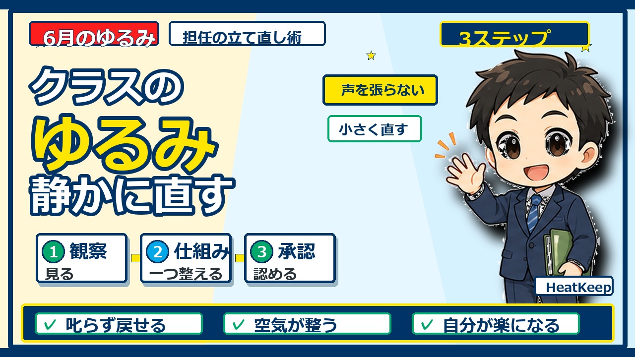 6月、クラスがゆるみ始めたら|担任が静かにやり直す3ステップ