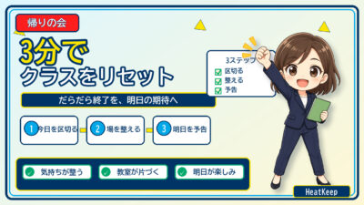 帰りの会3分でクラスをリセットする仕組み