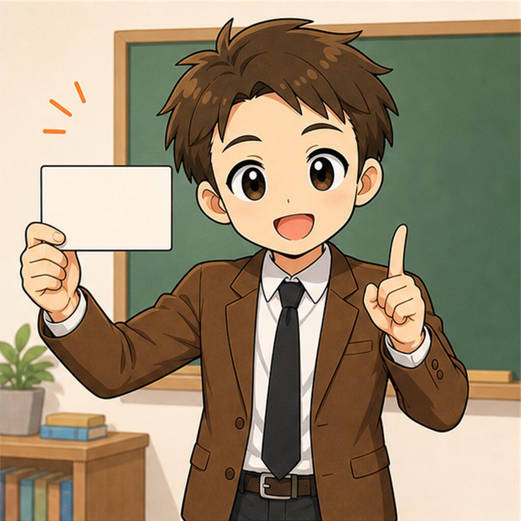 教師が生徒に職場体験の目的を語りかけている場面