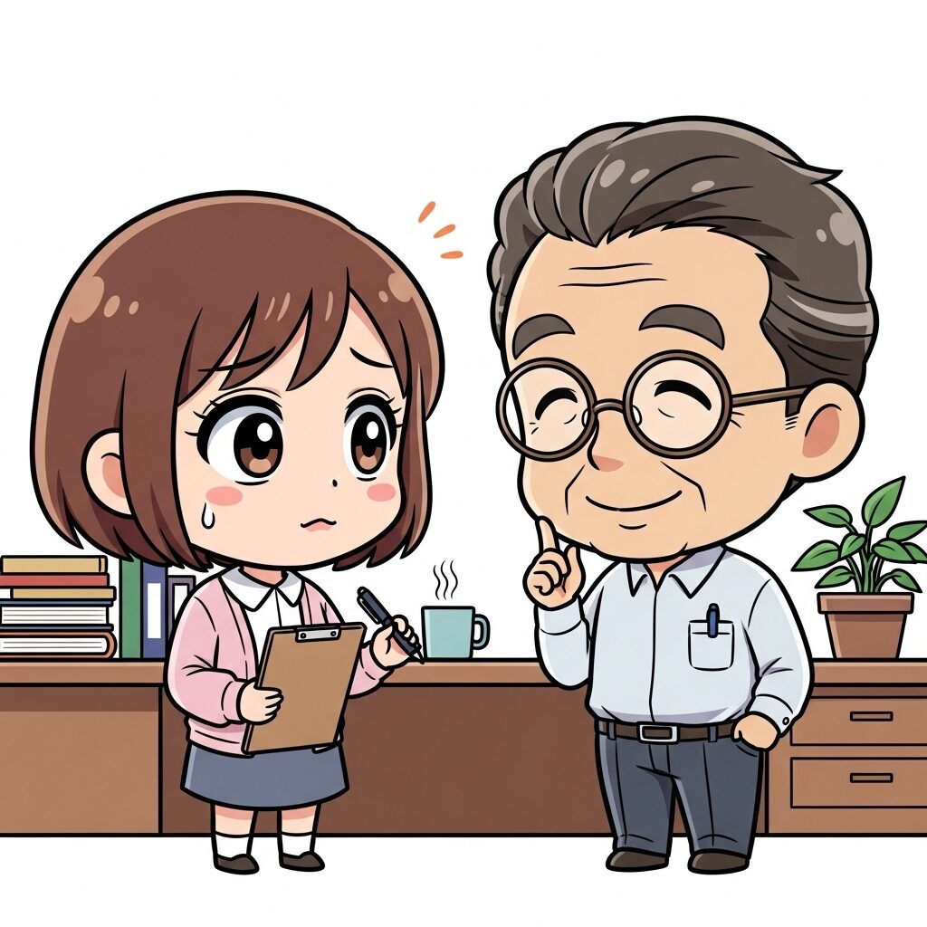 静かな場所で一人ずつ話を聴く先生