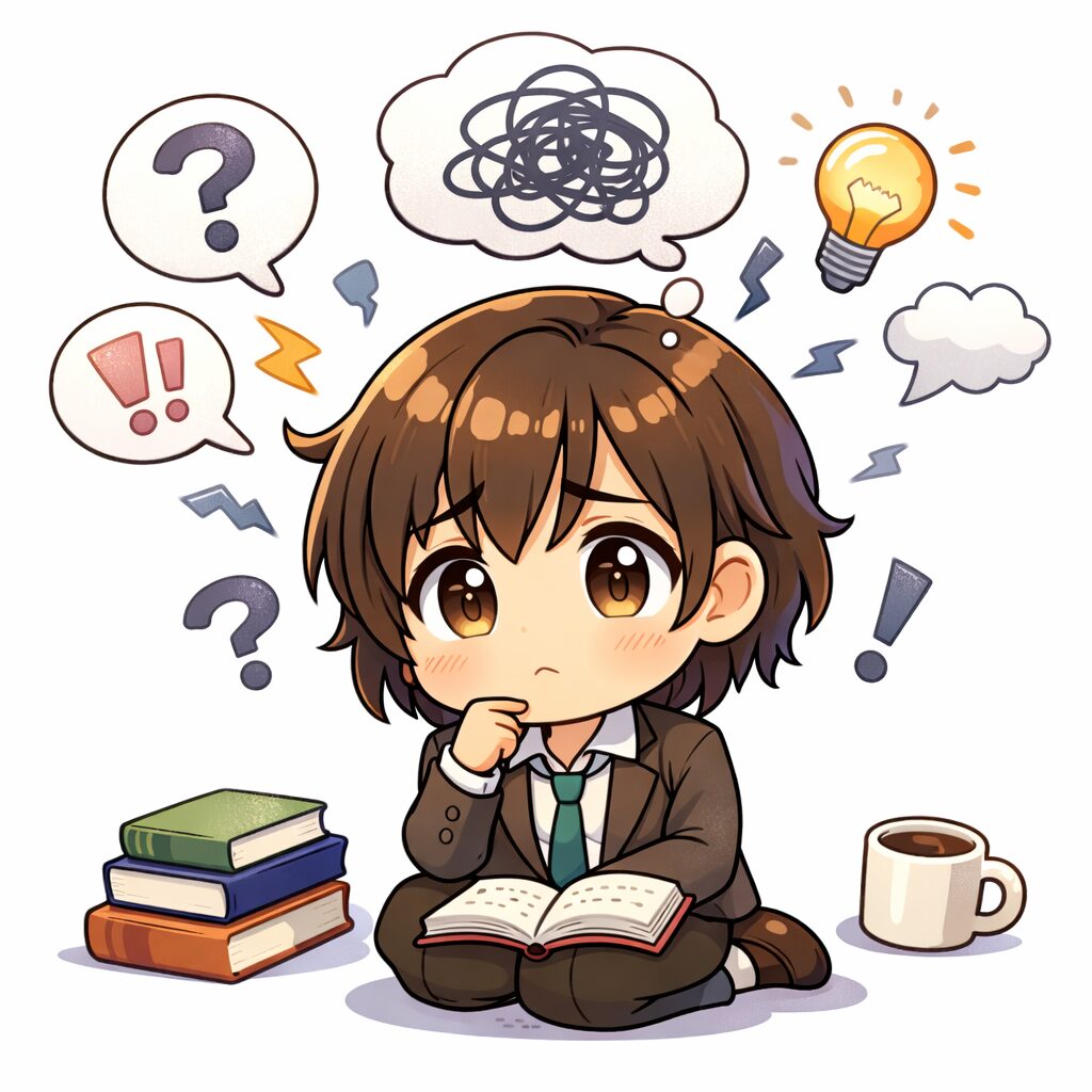コーヒー片手にひと息つき、オンとオフを考える先生