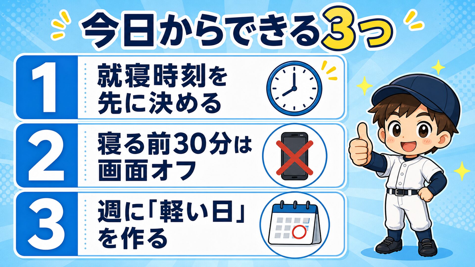 今日からできる3つ