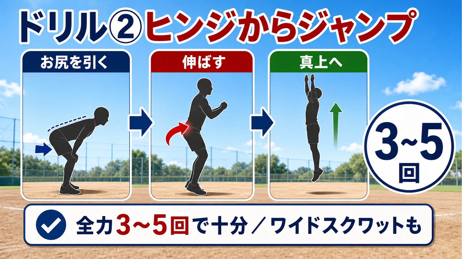 ヒンジからジャンプのドリル
