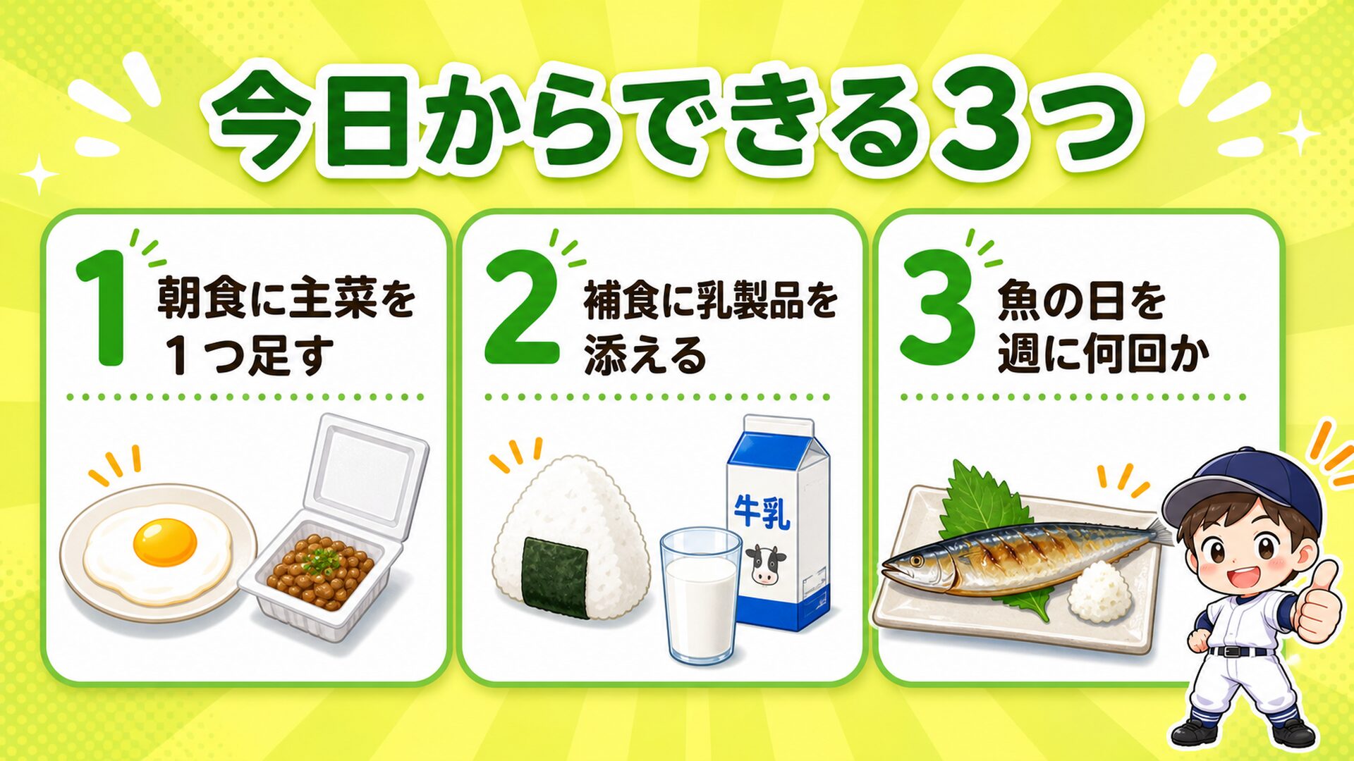 今日からできる3つ