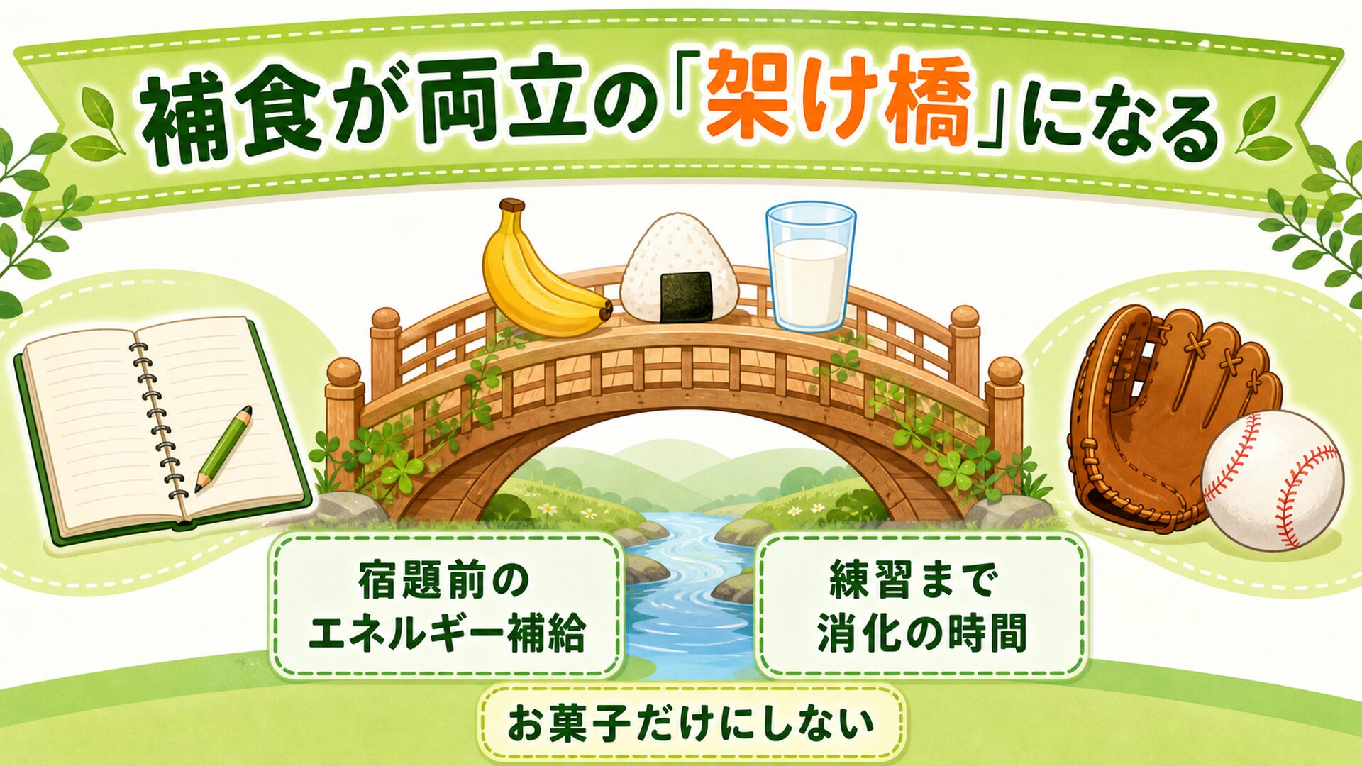 補食が両立の架け橋になる