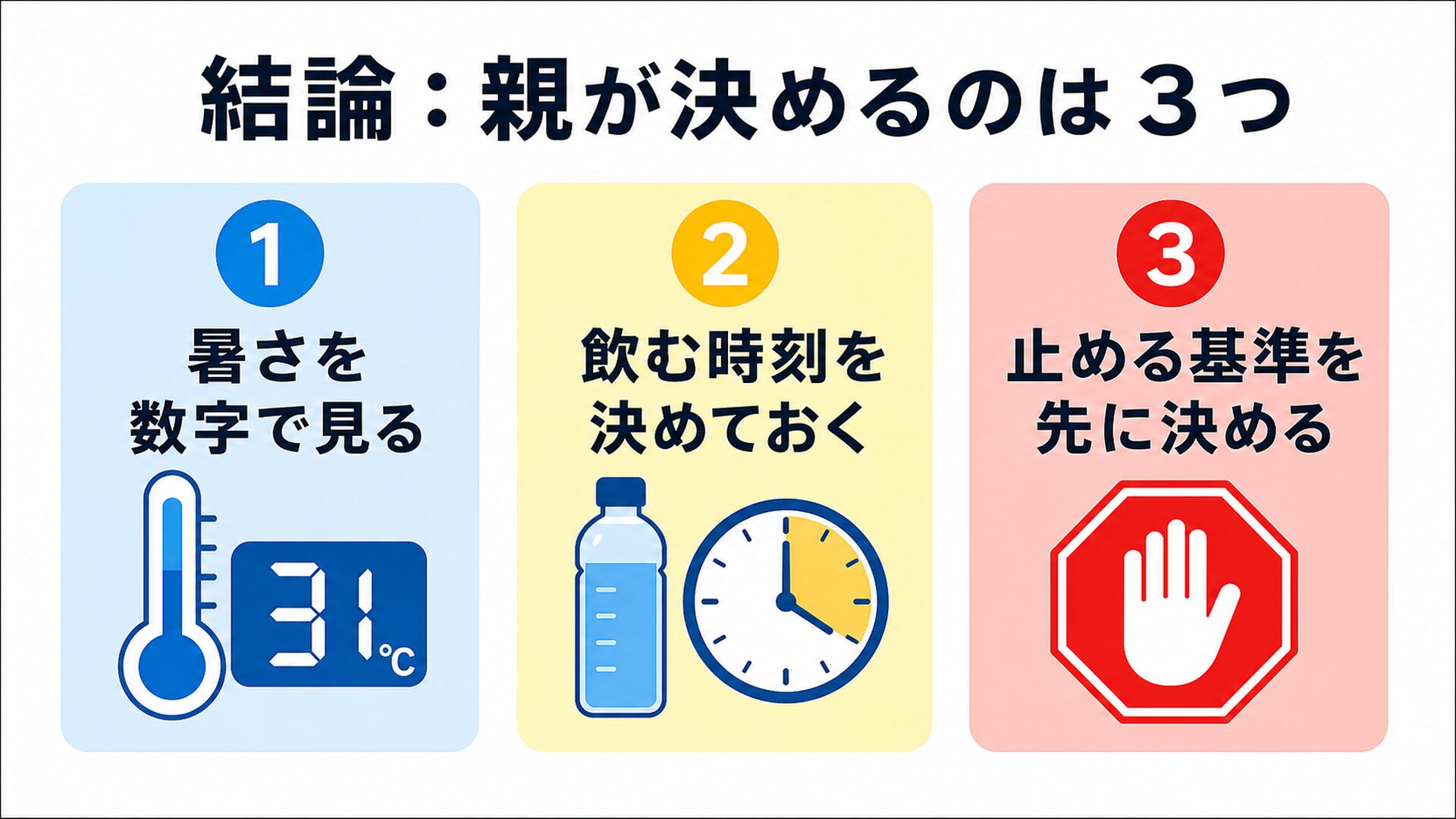 結論:親が決めるのは3つ