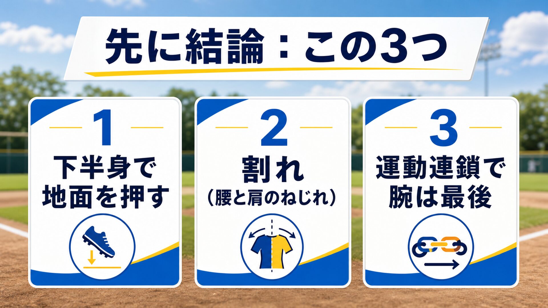 球速が上がる3つのポイント