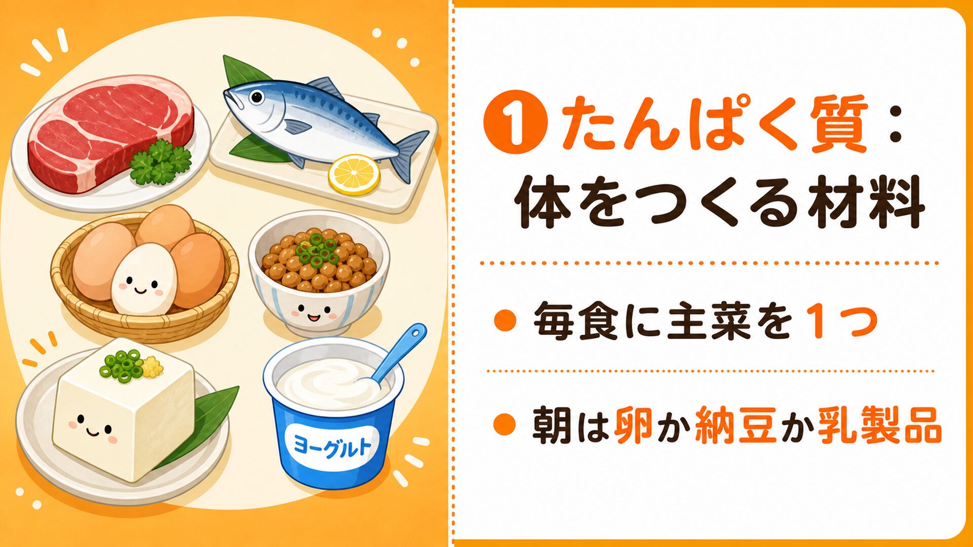 たんぱく質は体をつくる材料