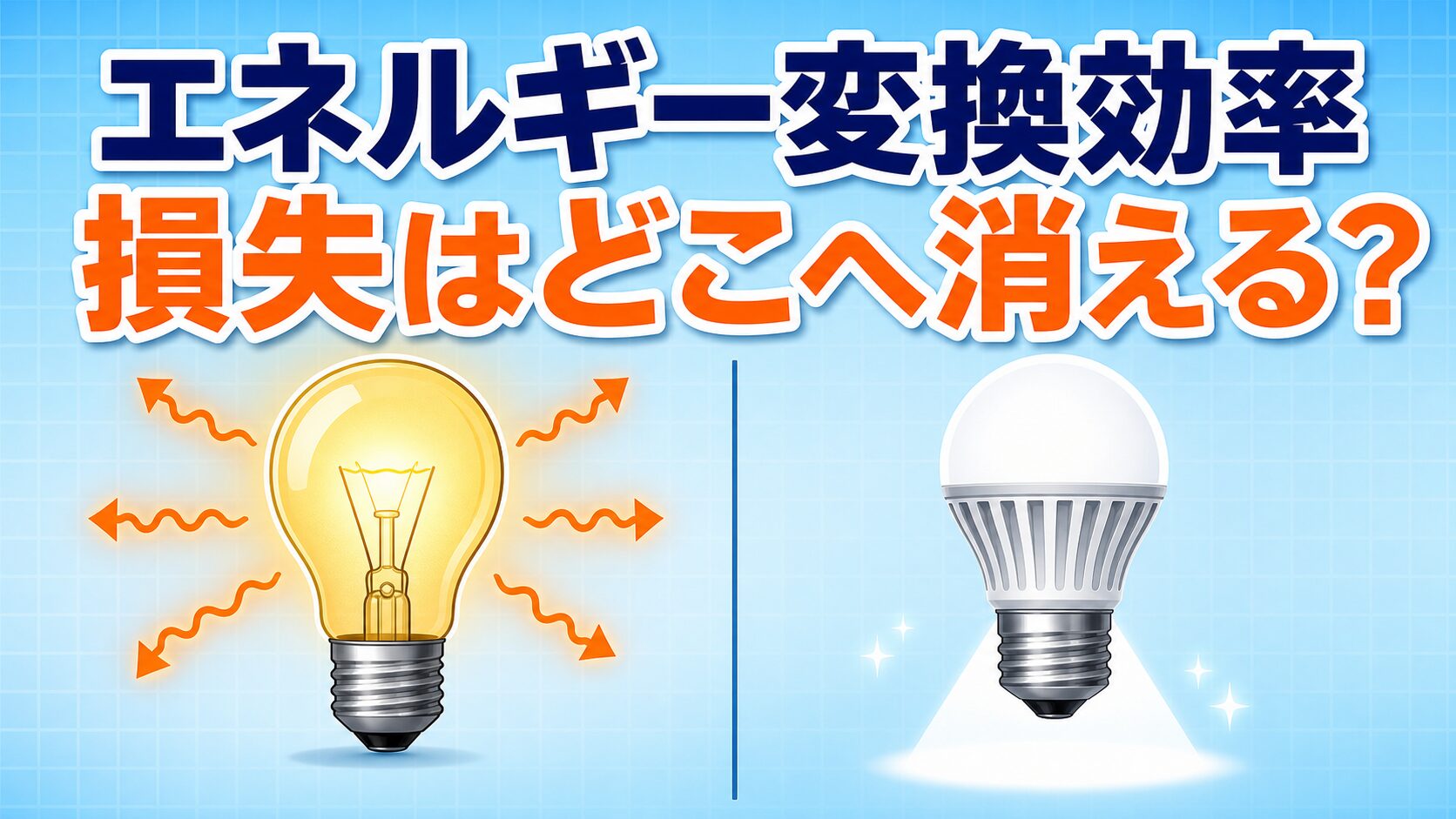 中学技術【エネルギー変換効率】損失はどこへ消える? 求め方とLED・省エネ設計をわかりやすく解説