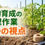 【中学技術】生物育成の管理作業をわかりやすく解説｜間引き・支柱と誘引・わき芽かきの3つ