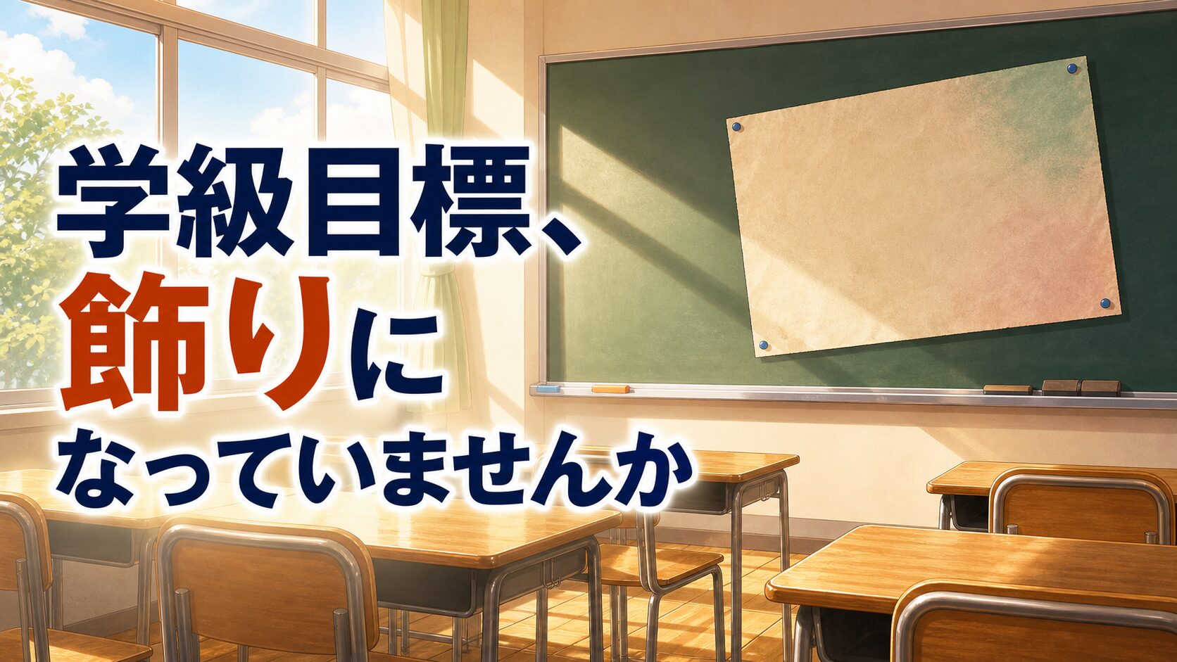 2学期の学級目標、飾りになっていませんか|子どもの言葉で立て直す3つの手順