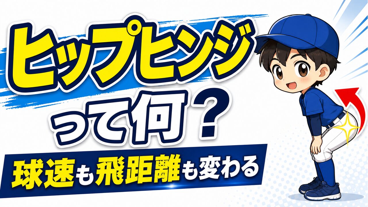 【野球のコツ】ヒップヒンジとは?|球速も飛距離も変わる股関節の使い方|プロ野球選手への道
