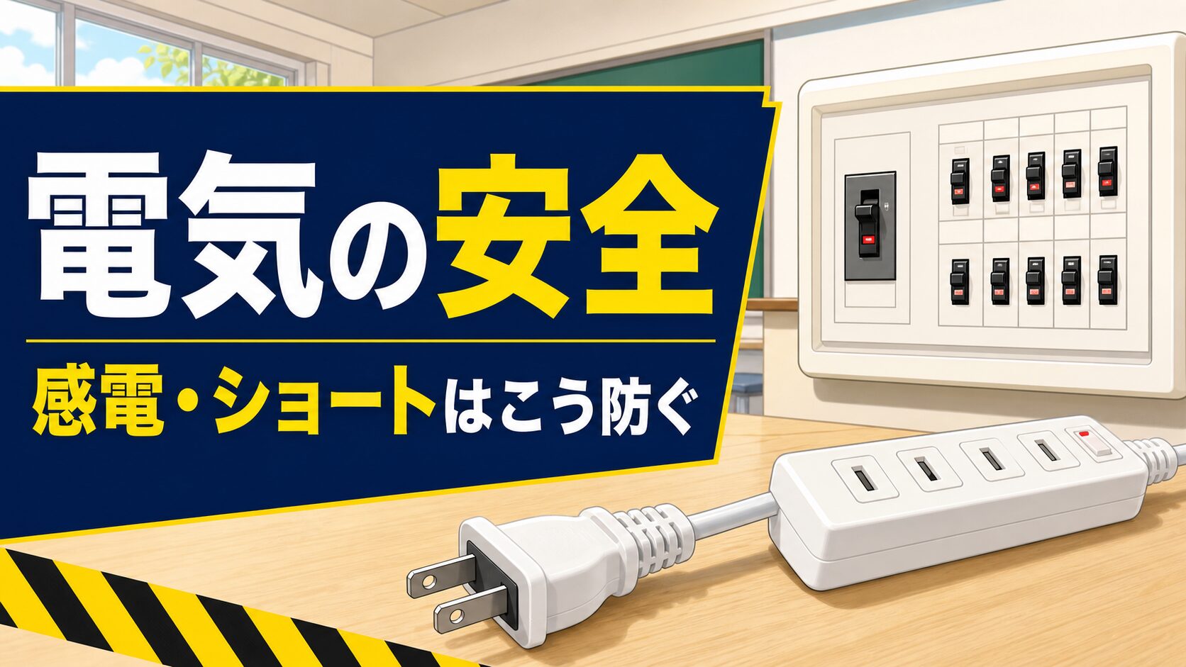 中学技術【電気の安全】感電・ショート・トラッキング現象の防ぎ方とブレーカーのしくみをわかりやすく解説