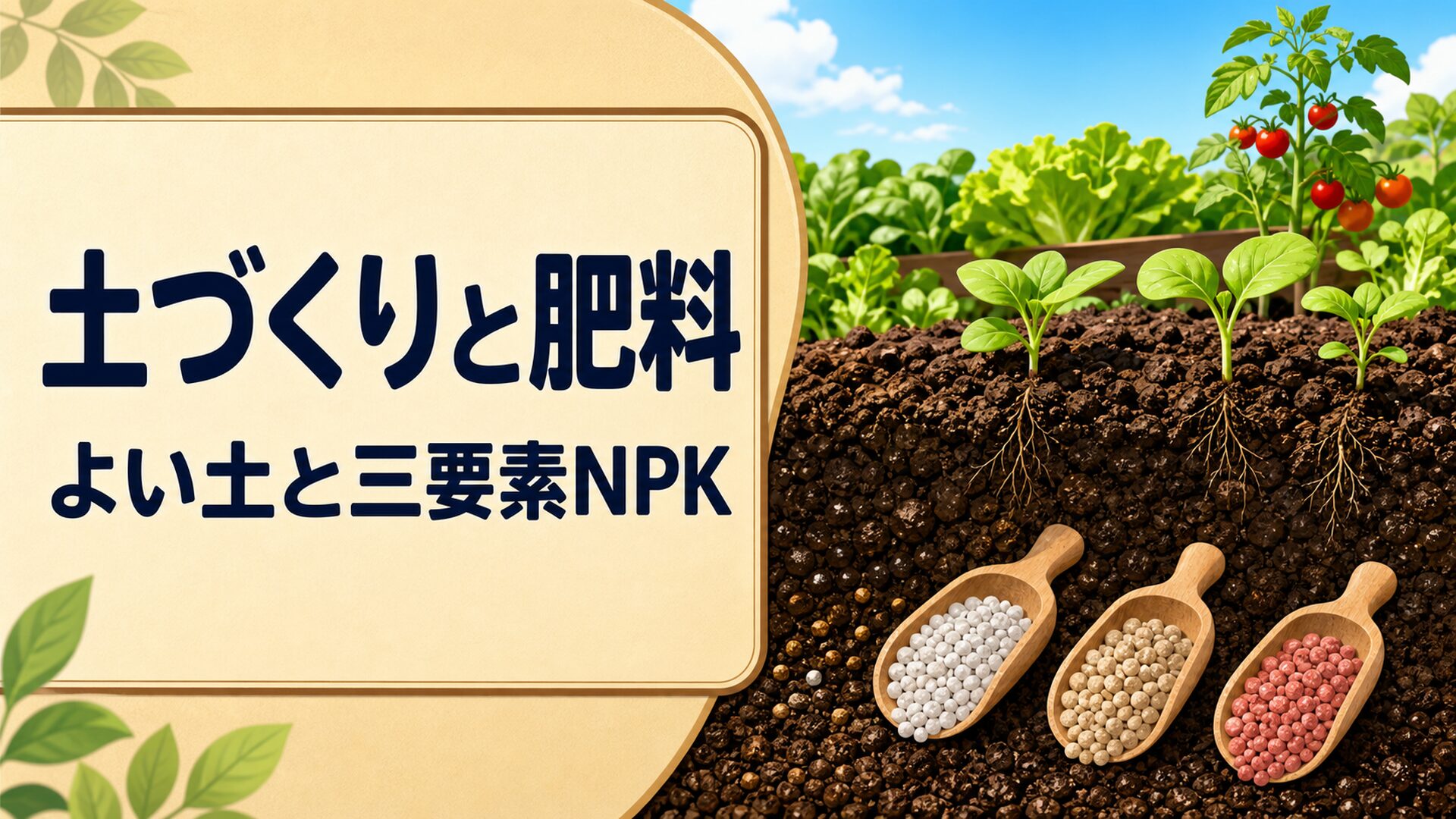 中学技術【土づくりと肥料】よい土の条件と肥料の三要素をわかりやすく解説