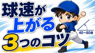 【野球のコツ】球速が上がるフォームの３つのポイント｜プロ野球選手への道