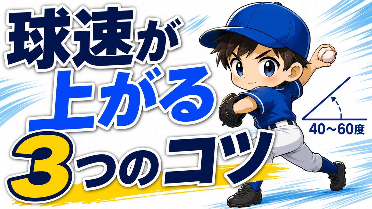 【野球のコツ】球速が上がるフォームの3つのポイント|プロ野球選手への道
