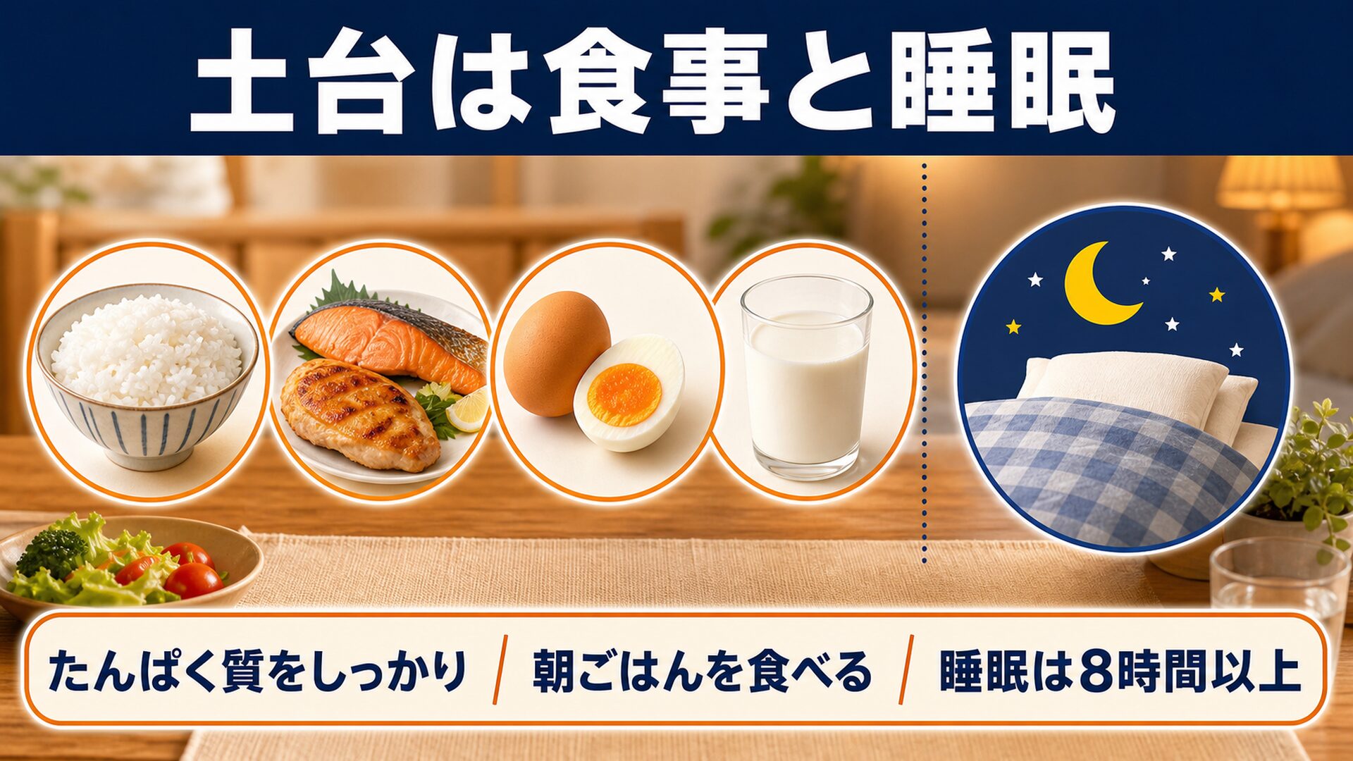 土台は食事と睡眠