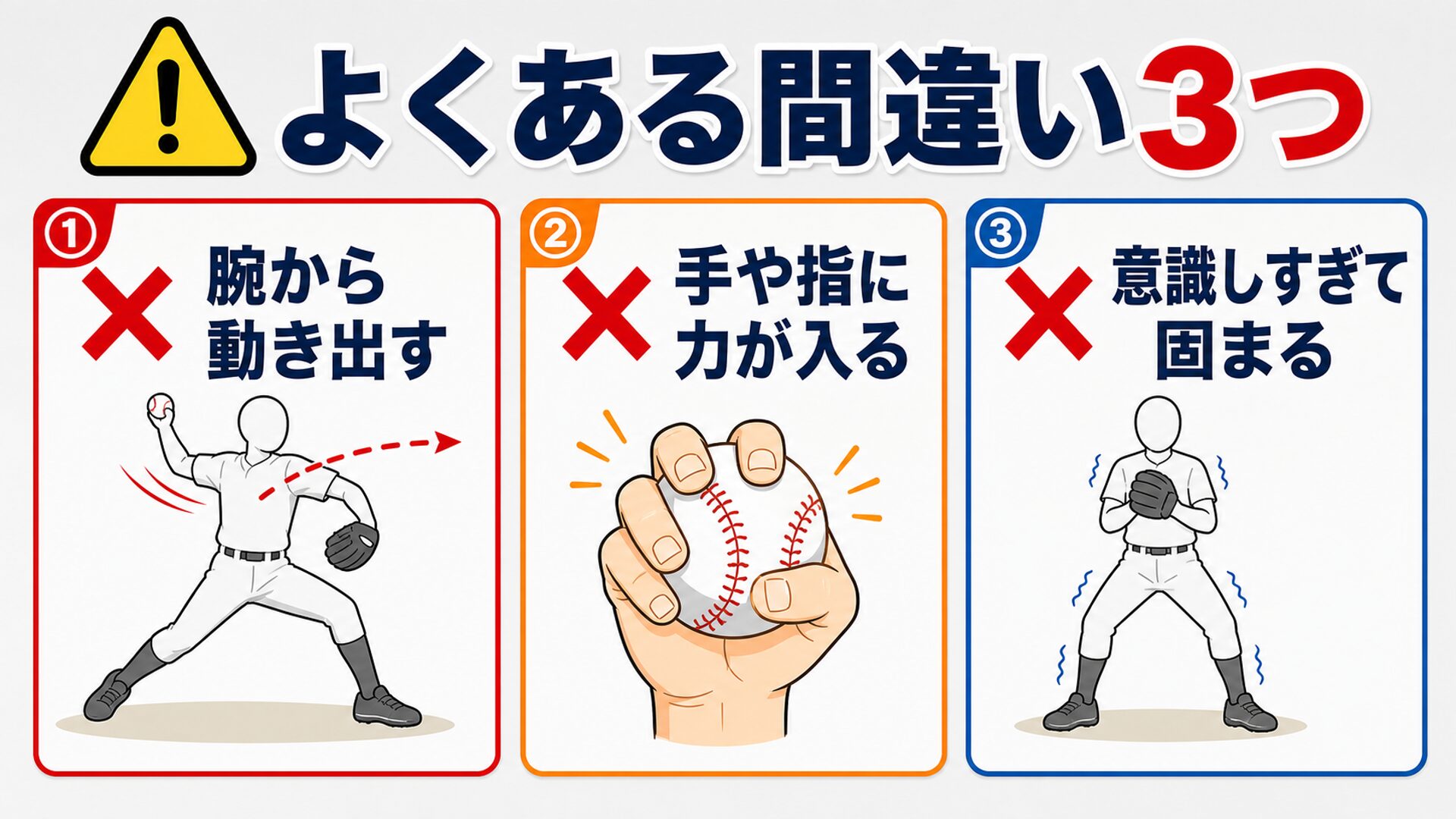 運動連鎖のよくある間違い3つの図解