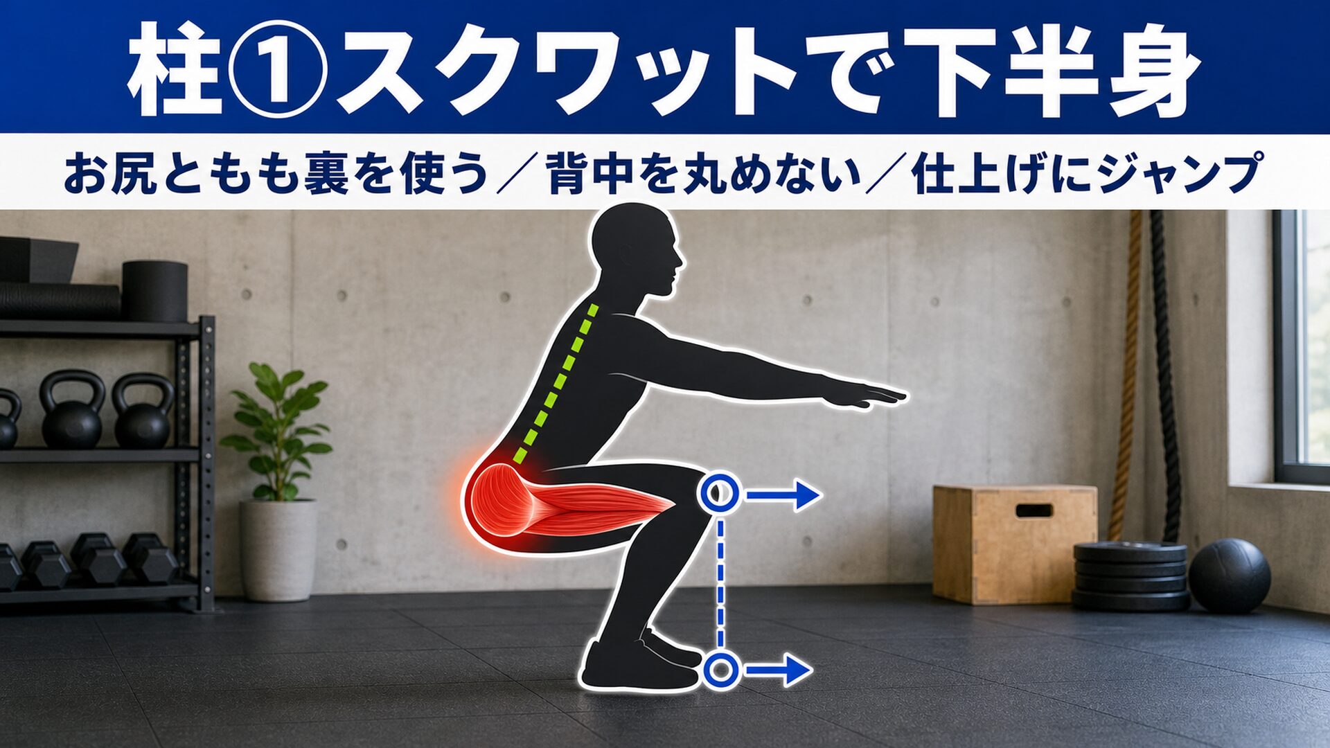 スクワットで下半身を鍛える