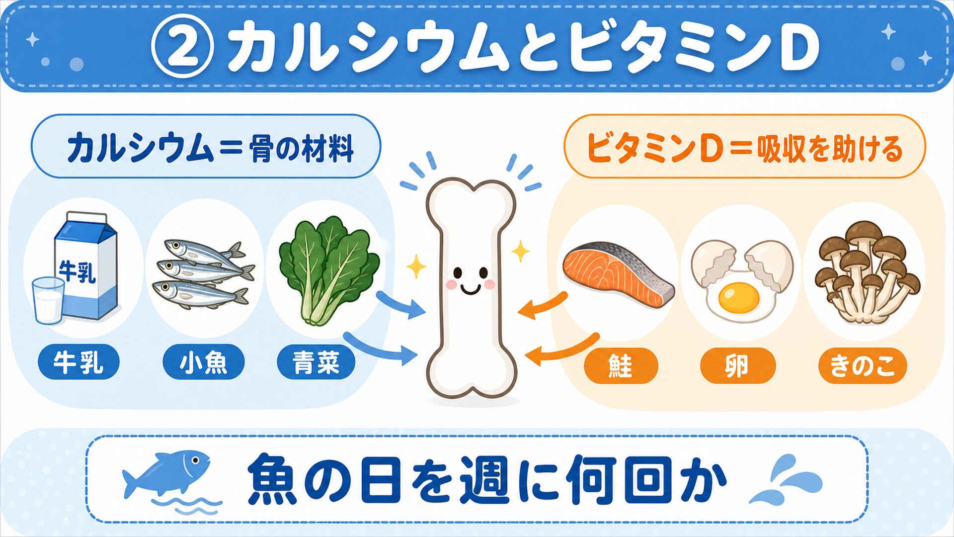 カルシウムとビタミンDはセットで