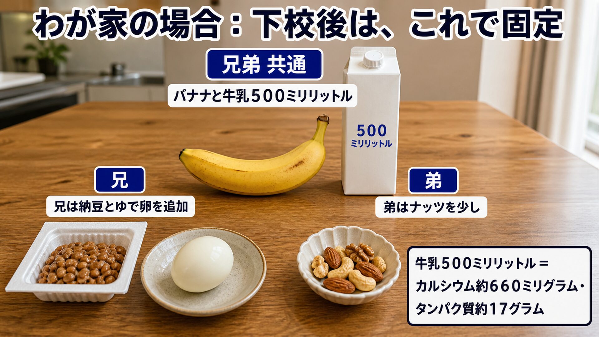 わが家の下校後の補食