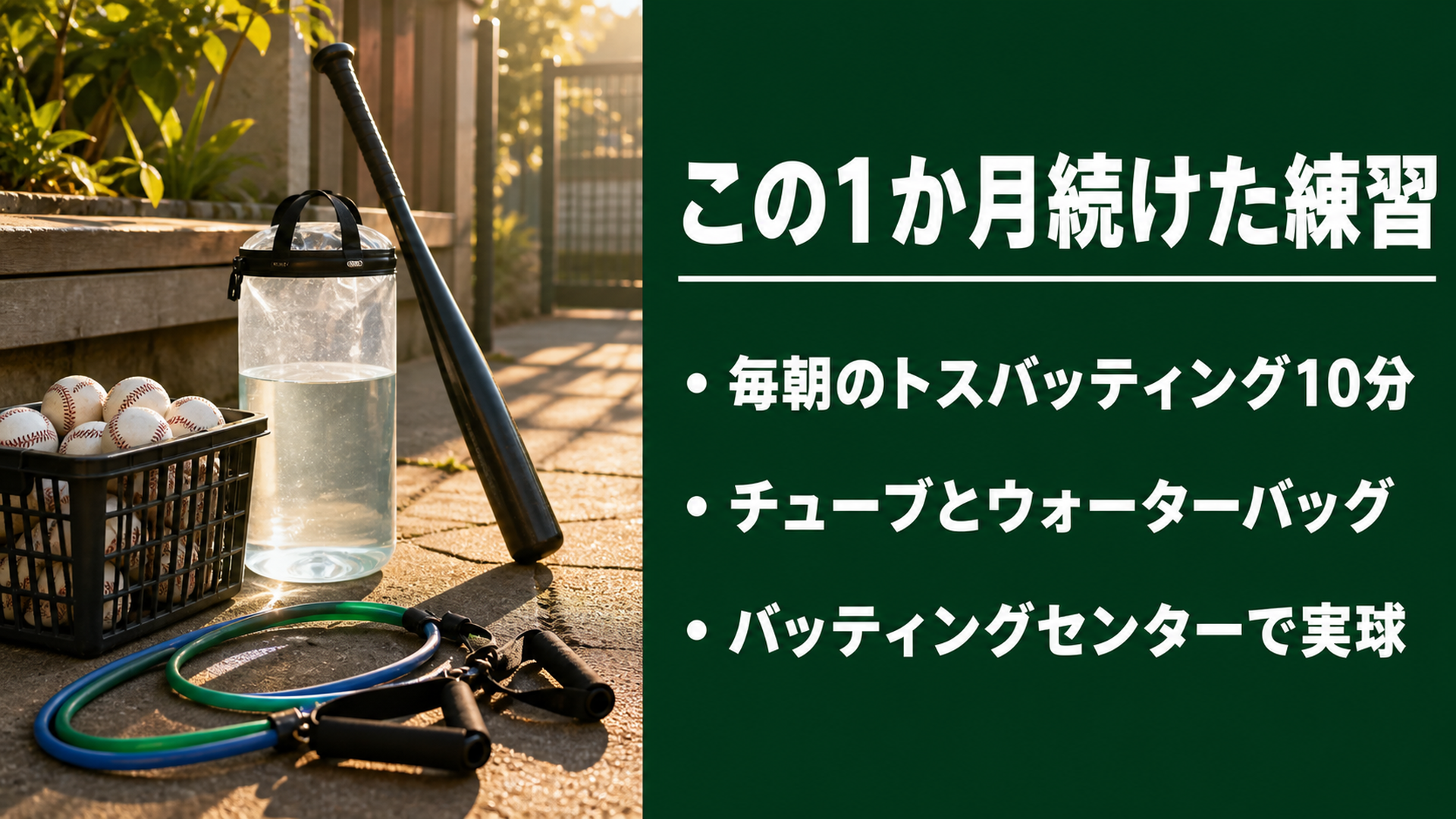 この1か月続けた練習を紹介するスライド