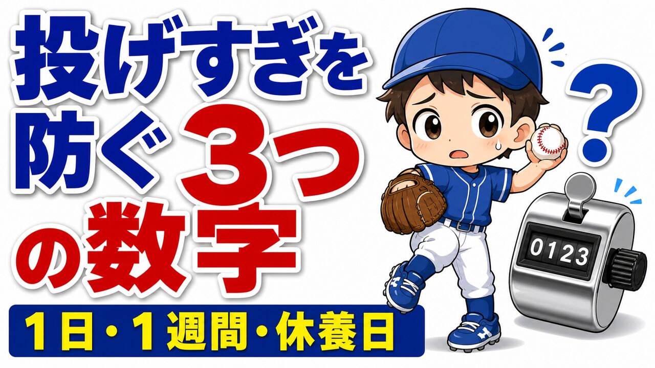 【親のための野球】投げすぎを防ぐ３つの数字｜１日の球数・１週間の球数・休養日の目安