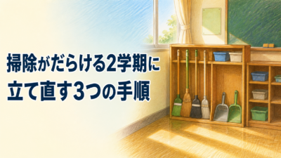 【中学校】掃除がだらけるクラスへ ― 2学期に立て直す3つの手順