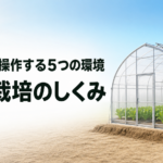 中学技術【施設栽培のしくみ】ハウスで操作する5つの環境と露地栽培との違いをわかりやすく解説