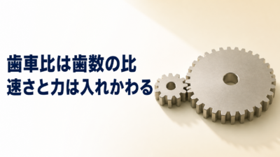 中学技術【歯車比】歯数から回転数と力を求める計算をわかりやすく解説