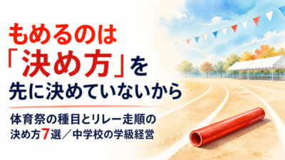 体育祭のリレー走順・種目の決め方7選｜中学校でもめない進め方