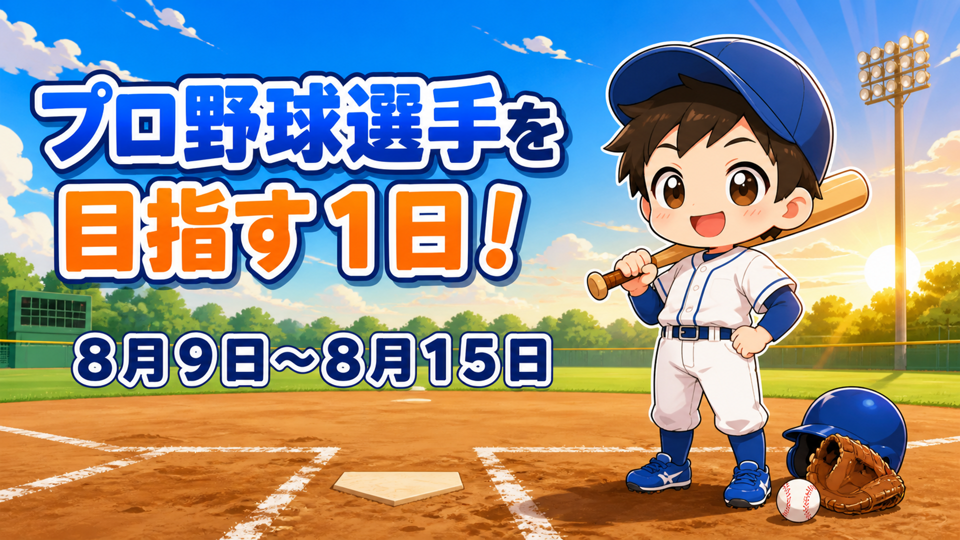 プロ野球選手を目指す1日!8月9日~8月15日
