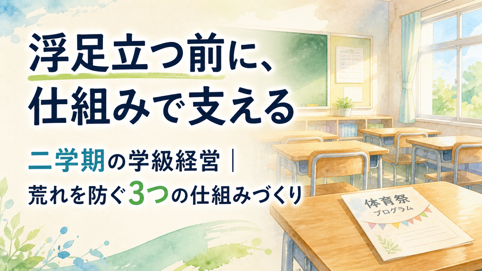 【中学校】二学期の学級経営|荒れを防ぐ3つの仕組みづくり