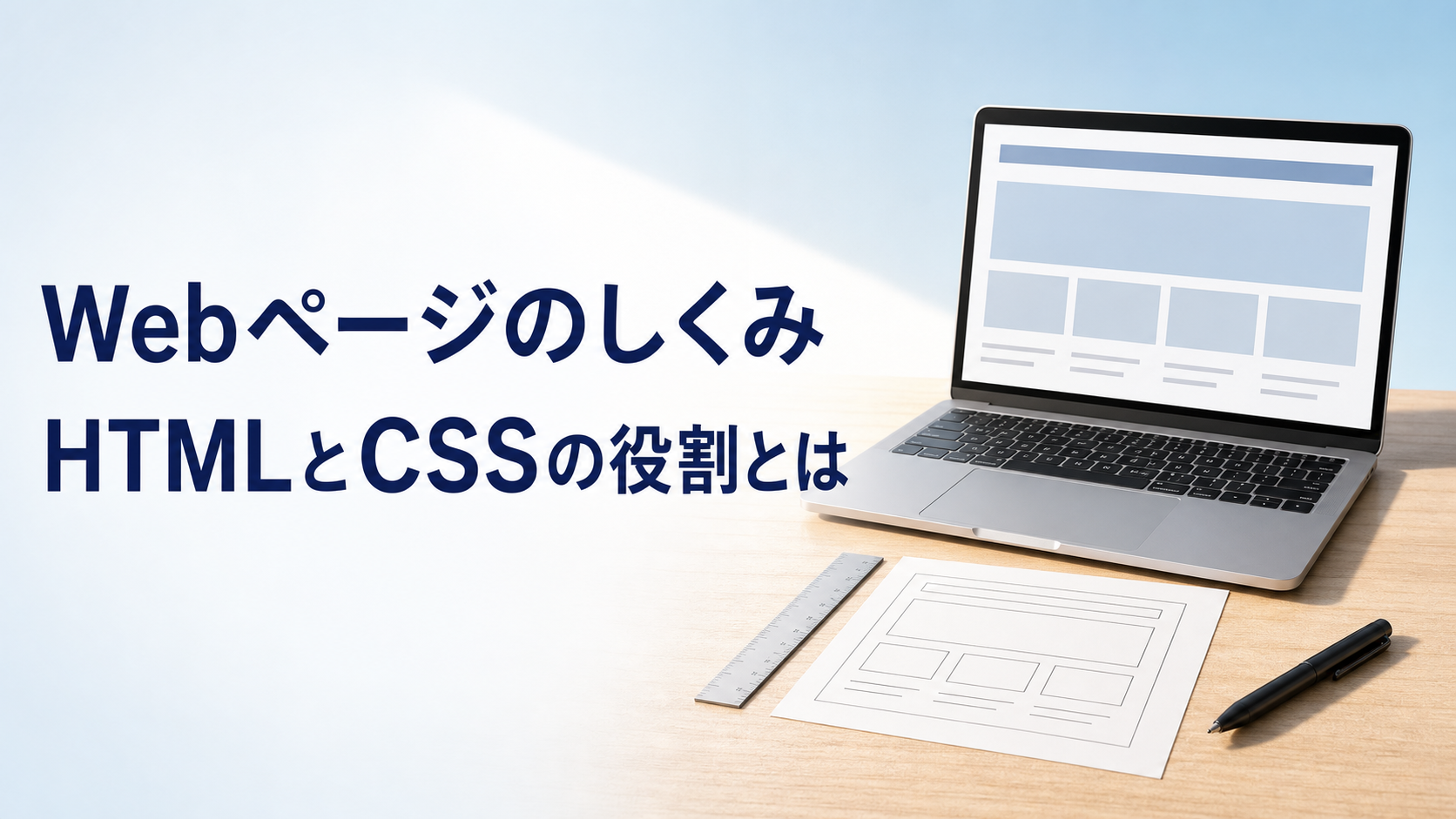中学技術 Webページの仕組み｜HTMLとCSSの役割2つを図でわかりやすく