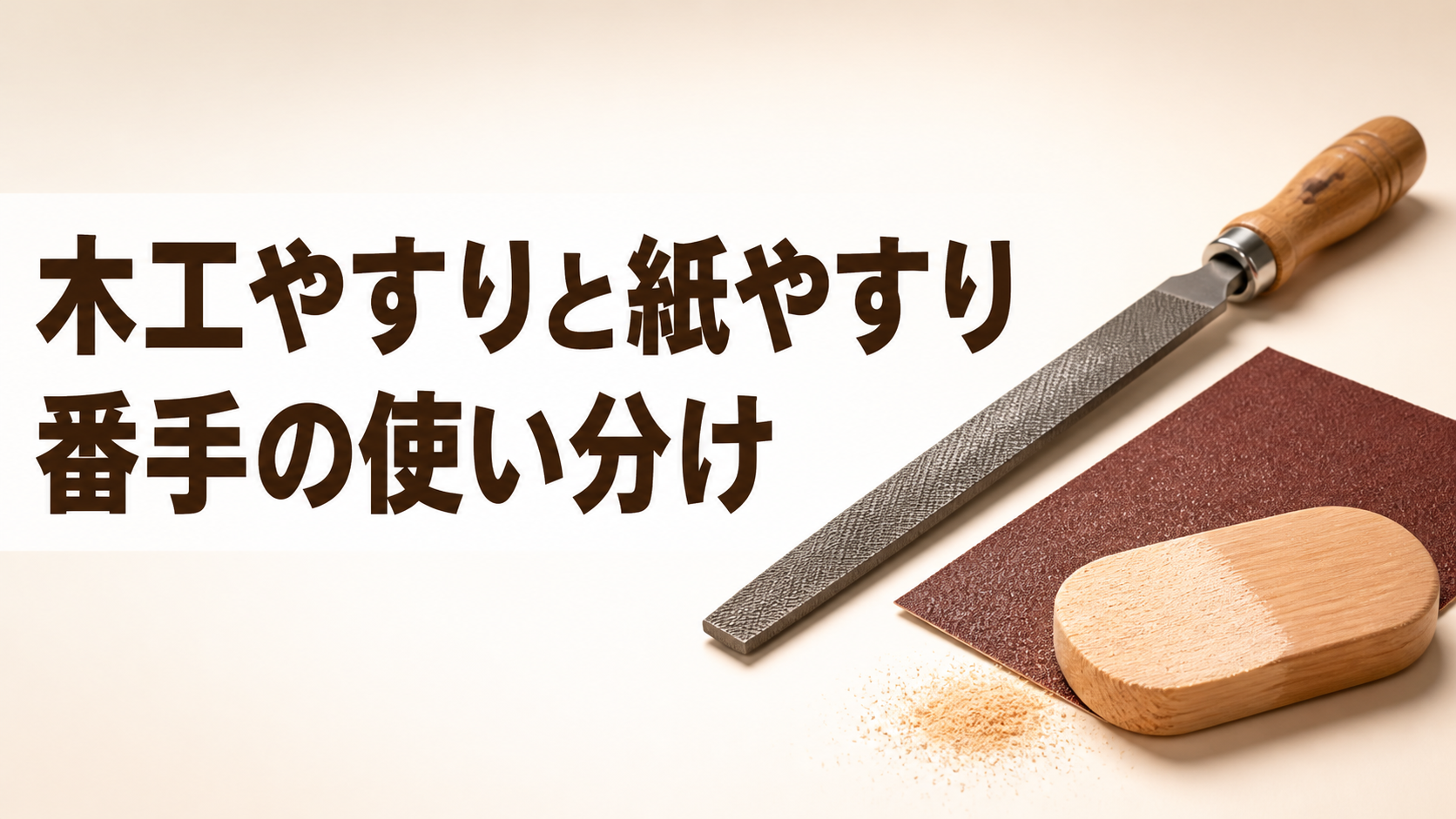 中学技術【やすりの使い分け】木工やすりと紙やすりの番手をわかりやすく解説