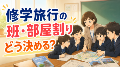 【中学校】修学旅行の班・部屋割りの決め方｜もめない3つの手順