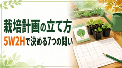 中学技術【栽培計画の立て方】5W2Hで決める秋野菜の栽培設計をわかりやすく解説