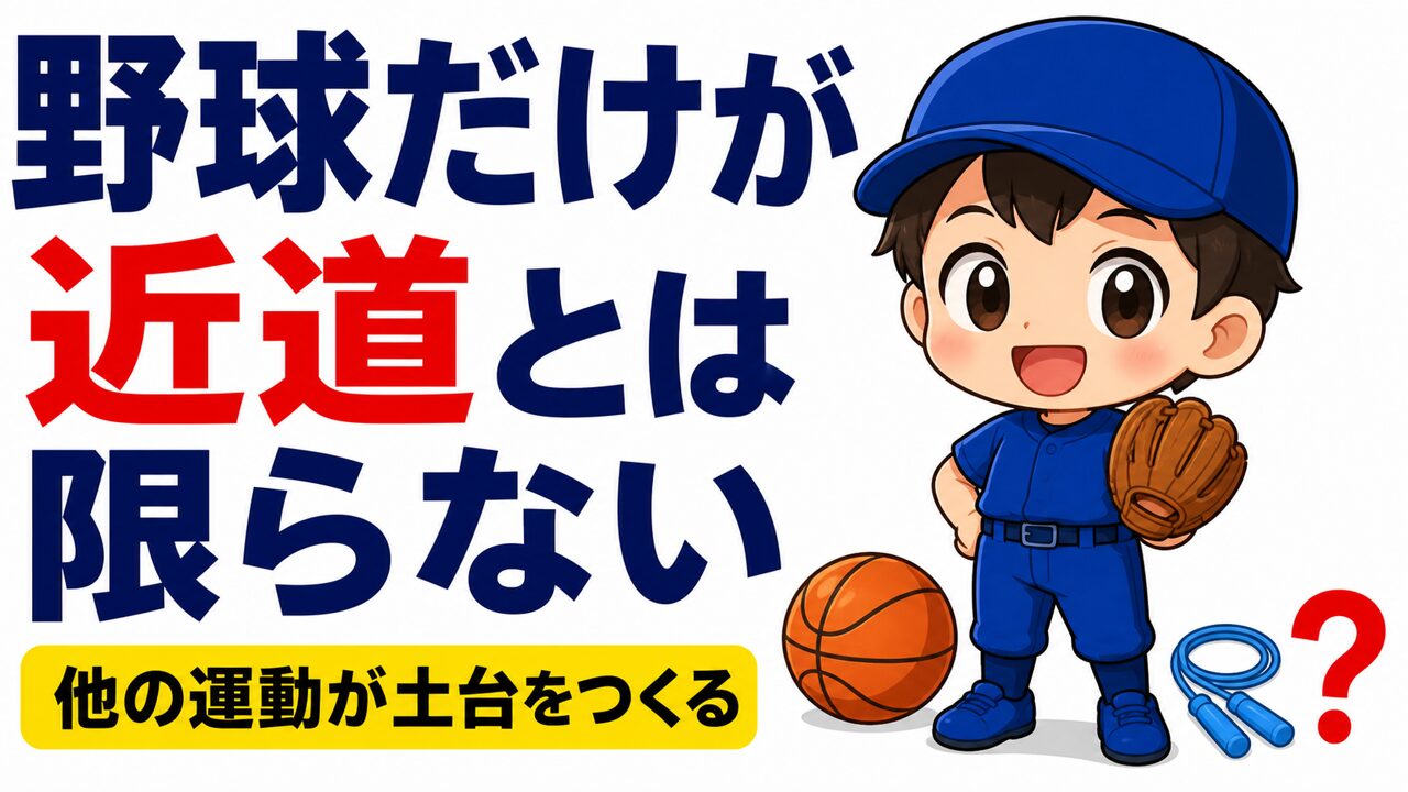 【親のための野球】野球だけ、が近道とは限らない|他の運動が体の土台をつくる理由と量の目安