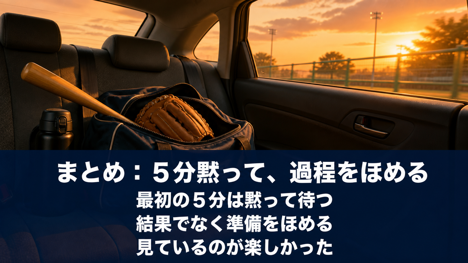 まとめ:5分黙って、過程をほめる