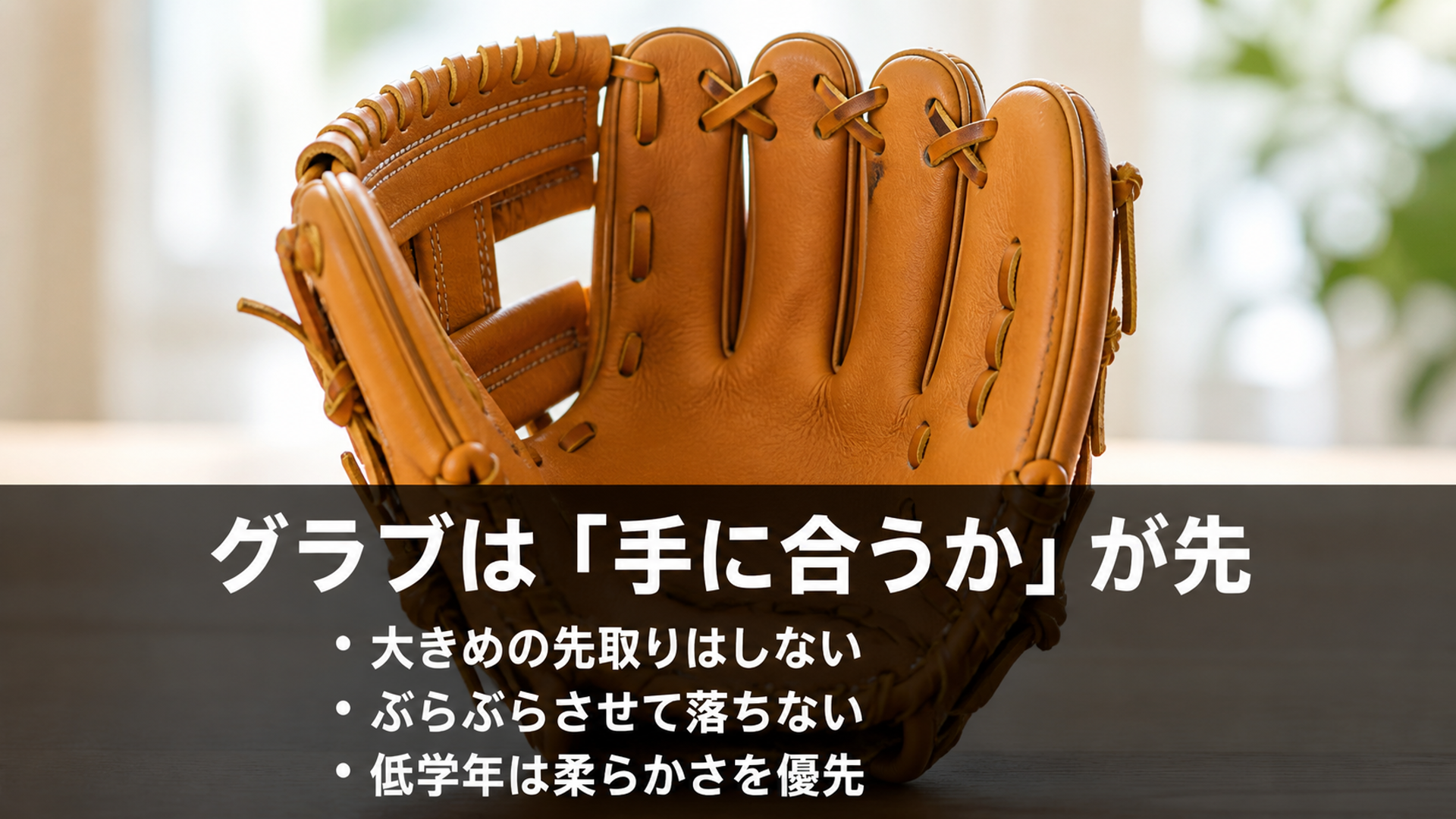 グラブは「手に合うか」が先