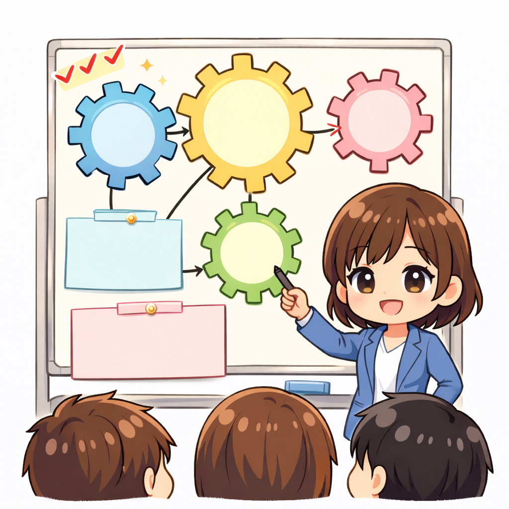 仕組みが再び回り出す様子のイメージ