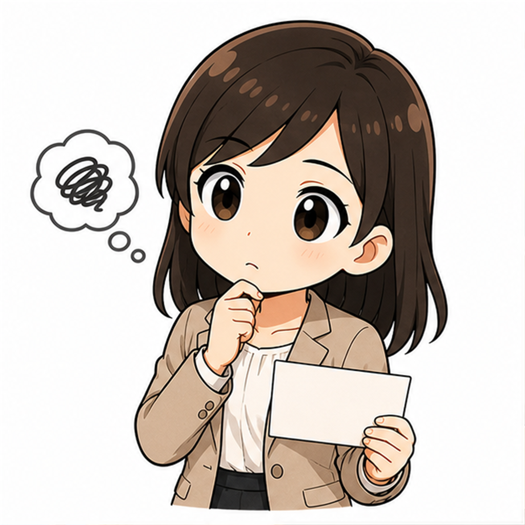 生活を見直して考える教師のイラスト